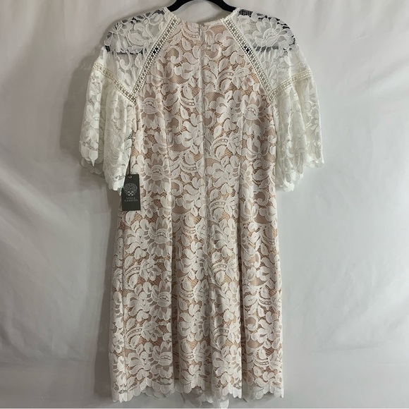 NWT Vince Camuto Scalloped Hem White Lace Dress, size 8 - Picture 13 of 14